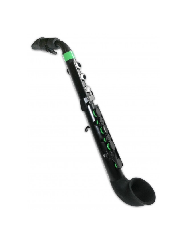 SAXOFONE NUVO JSAX EM PLASTICO PRETO E ERDE N-520JBGN