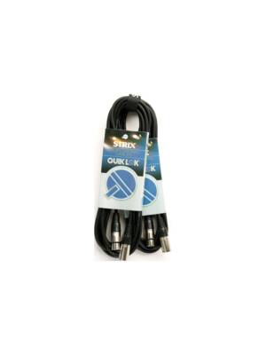 CABO QUIK LOK MICROFONE STRIX XLR MACHO/XLR FEMEA 5MT
