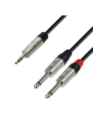 CABO ADAM HALL MINI JACK STEREO/2 JACKS 6,5 MONO C/3M