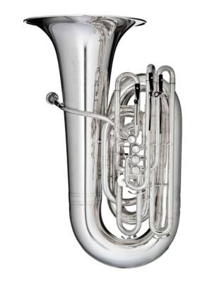 TUBA DÓ MELTON URSUS 4 PISTÕES FRONTAIS +1 CIL. PRATEADA