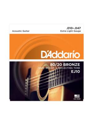 ENCORDOAMENTO D ADDARIO GUITARRA ACUSTICA BRONZE 10/47