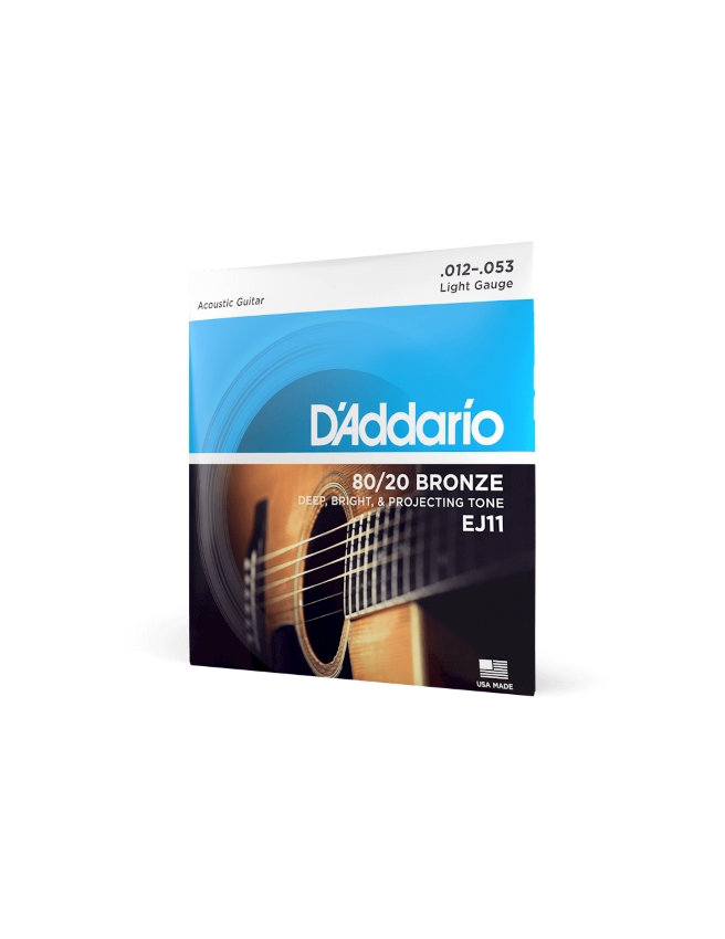 ENCORDOAMENTO D ADDARIO GUITARRA ACUSTICA BRONZE 12/53