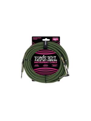 CABO ERNIE BALL INSTRUMENTO JACK/JACK ENTRANÇADO VERDE 5,50M
