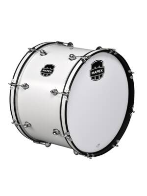 BOMBO MAPEX MARCHA CONTENDER 26"X10" BRANCO CBS2610
