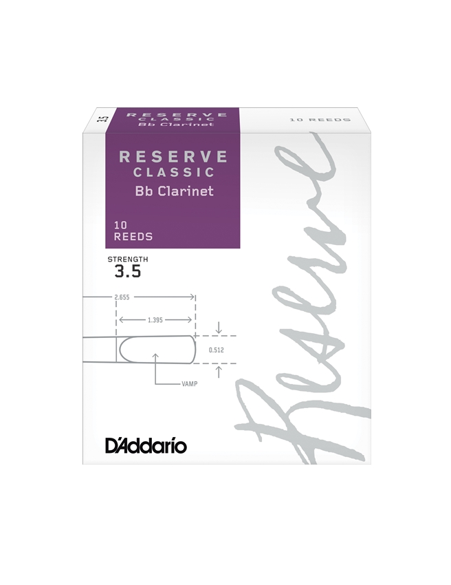 PALHETA DADDARIO CLARINETE Sib RESERVE CLASSIC 3