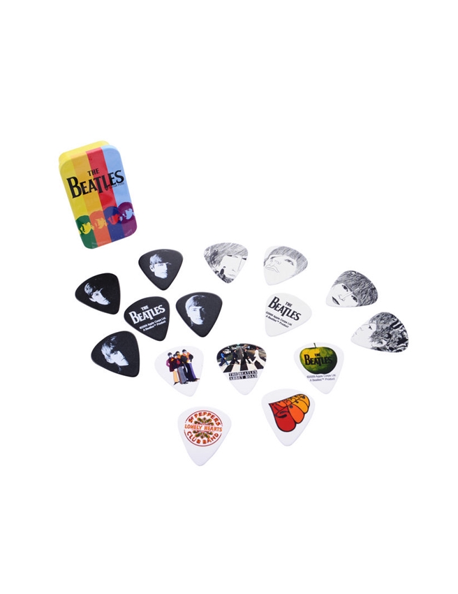 CAIXA PALHETAS DADDARIO GUITARRA BEATLES RISCAS CX