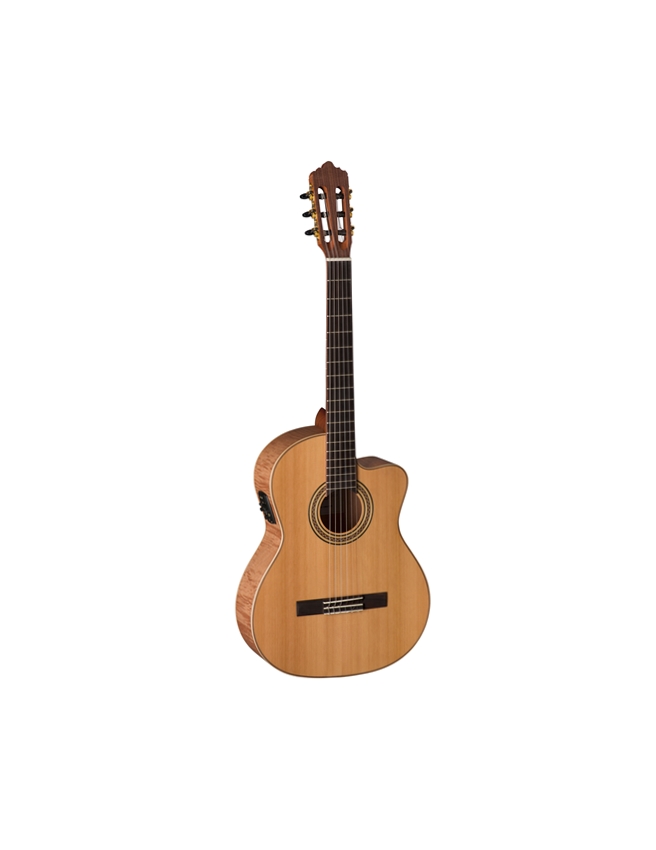 GUITARRA LA MANCHA CLASSICA ELETRIFICADA RUBI CMXCER NATURAL