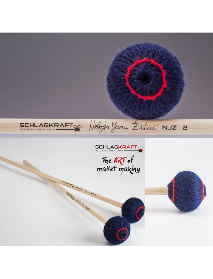 BAQUETAS SCHLAGKRAFT MARIMBA ZIVKOVIC RATAN DEEP OC BLUE PAR