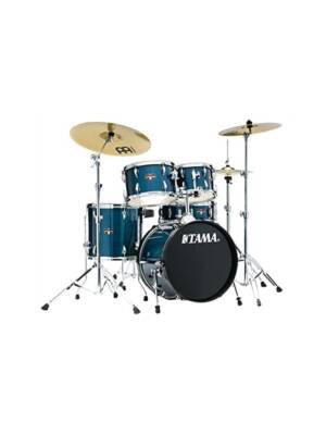 BATERIA TAMA IMPERIALSTAR 18" 10" 12" 14" COMPLETA HAIR BLUE