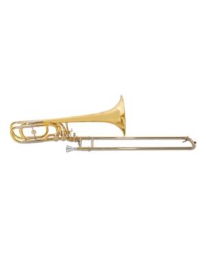 TROMBONE BAIXO BACH Sib/Fa/Solb/Re LACADO C/ESTOJO TB504B