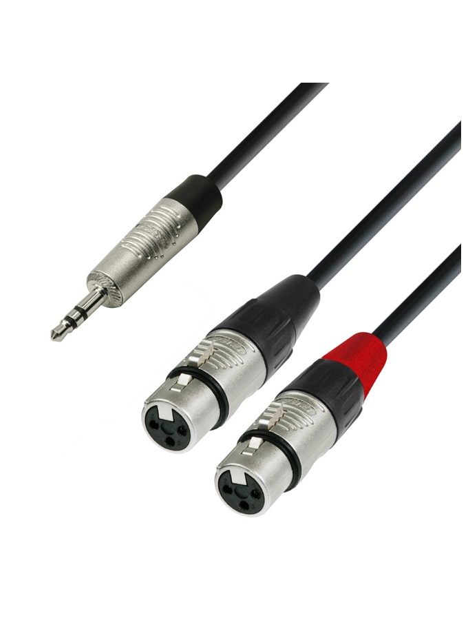 CABO ADAM HALL MINI JACK STEREO/2 XLR FEMEA C/1,8M
