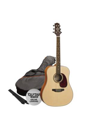 PACK ASHTON GUITARRA ACUSTICA NATURAL SPD25NT