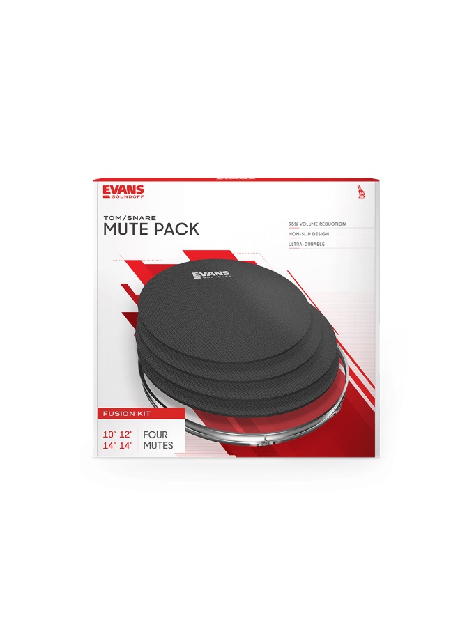 KIT EVANS ABAFADORES BATERIA FUISON PACK 10", 12", 14", 14,