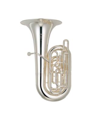 TUBA Dó YAMAHA CUSTOM 4 PIST. FR.+1 CIL. PRATEADA C/ESTOJO