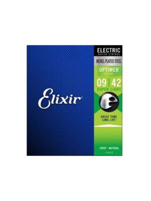 ENCORDOAMENTO ELIXIR P/GUITARRA ELETRICA  OPTIWEB 9/42