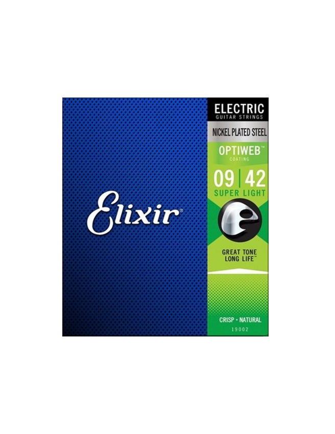 ENCORDOAMENTO ELIXIR P/GUITARRA ELETRICA OPTIWEB 9/42