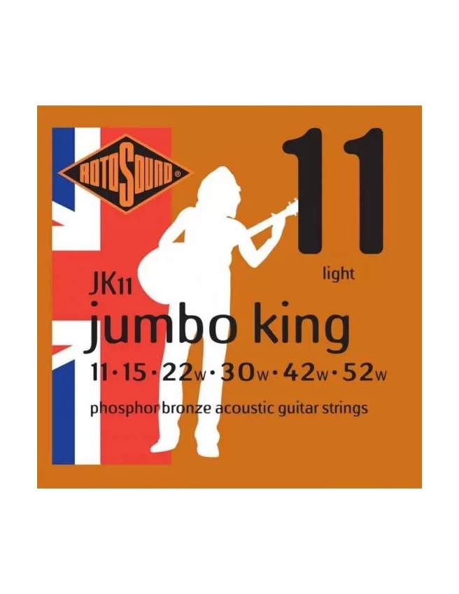 ENCORDOAMENTO GUITARRA ACUSTICA ROTOSOUND PHOSPOR BRONZE 011