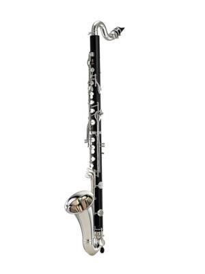 CLARINETE BAIXO YAMAHA  MADEIRA Mib GRAVE CH. PRATEADAS