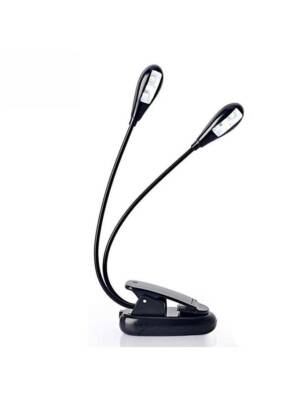 CANDEEIRO AUDIOMIX P/ESTANTE 2 ASTES 2 LEDS C/PINÇA