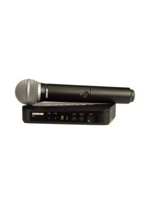 SISTEMA S/FIOS SHURE DE MÃO SM58 BLX24E/SM58