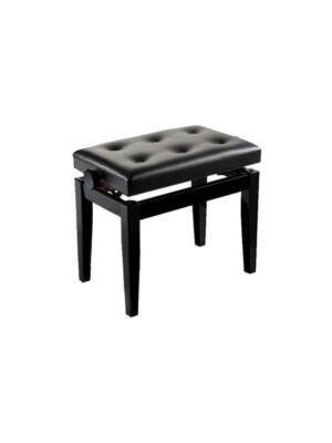 BANCO PIANO OQAN REGULAVEL EM ALTURA PRETO MATE