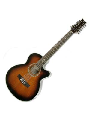GUITARRA ASHTON ELETROACUISTICA 12 CORDAS SUNBURST C/CUT. SL