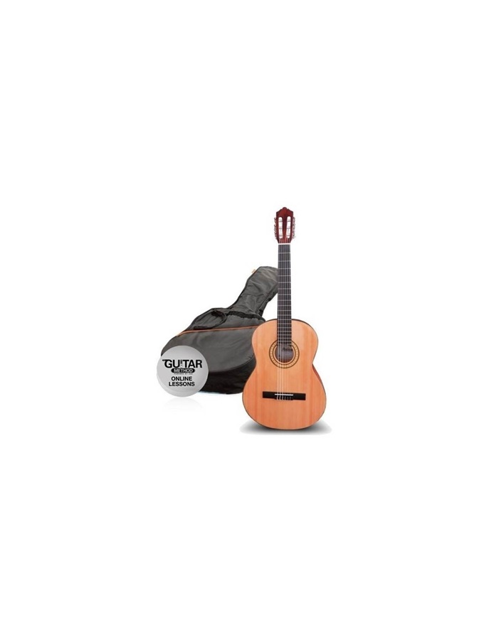 GUITARRA ASHTON CLASSICA MOLINA NATURAL 4/4 COM SACO