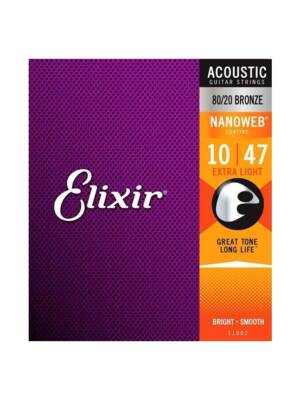 ENCORDOAMENTO ELIXIR P/GUIT. ACUST. EX.LIGHT 10/47