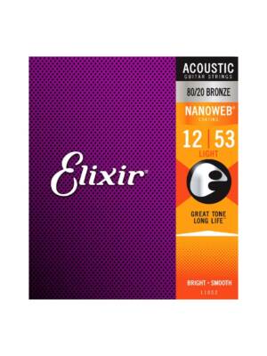 ENCORDOAMENTO ELIXIR P/GUIT.ACUSTIC.NANOWEB 12/53