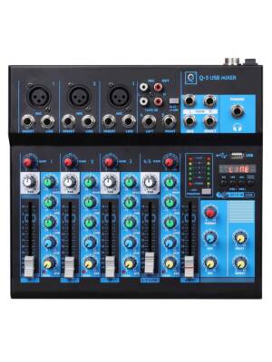 MESA MISTURA OQAN 5 CANAIS Q5 MK2 USB