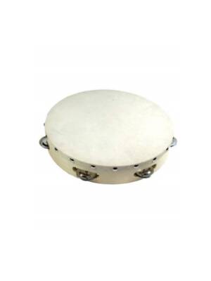 PANDEIRETA TERRE 10" MADEIRA C/PELE 6 PARES DE SOALHAS